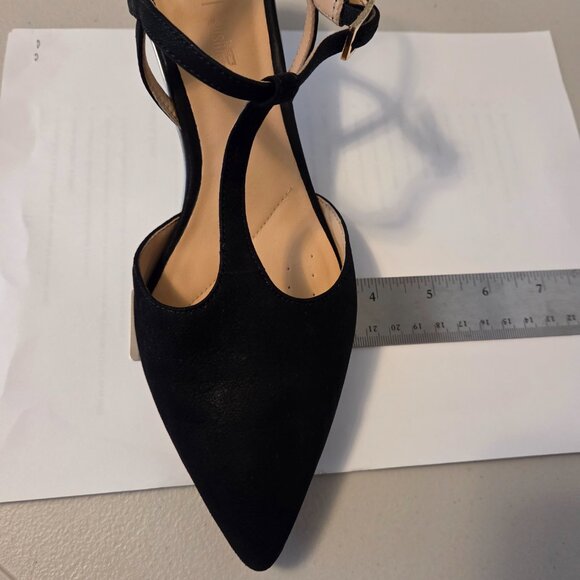 Clarks Ellis Lola Women's dress shoes in black nubuck.  Size 8M - Picture 7 of 8